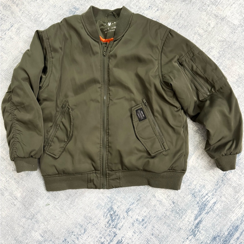 Zara Kids Olive Bomber Jacket